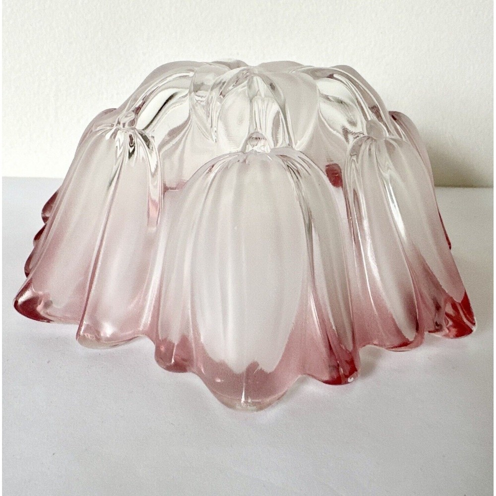 Mikasa Pink & White Crystal tulips‎ Pink Collection 7 inch bowl Decor Glass ￼￼ - Picture 7 of 14